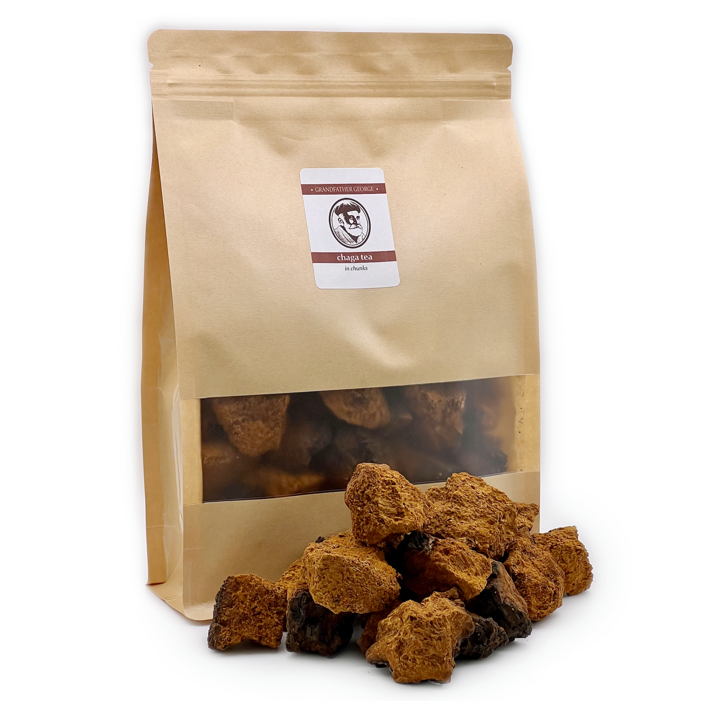 Siberian wild chaga (Inonotus obliquus, чага березовая) mushroom tea chunks (2-4 cm) 500g